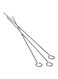 ROYALFORD 10-Piece BBQ Skewer Set Silver 42 x 0.3centimeter