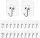Lavish Duty Self Adhesive Hooks, Suitable For Bathroom Kitchen, 20 Pack