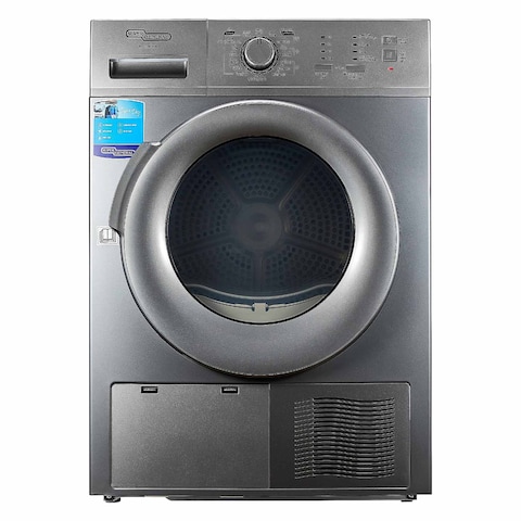 مجفف ملابس سوبر جنرال KSGD8000N تحميل أمامي سعة 8 كجم، فضي