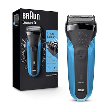 Braun Series 3 Wet and Dry Electric Shaver for Men - Blue - 310S