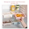 Generic-blue 2968 Refrigerator partition layer multi-purpose storage rack refrigerator storage box pull-out sorting storage rack blue