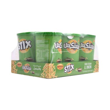 Kitco Stix Sour Cream and Onion Potato Sticks, 45g Pack of 6