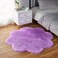 Super Soft Rabbit Fur Flower Design Living Room Carpet With Anti Slip Bottom (Size 80CM)