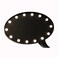 Metal Speech Bubble Writing Black Chalkboard with LED Lights 41x27cm
