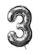 Goldedge Number 3 Helium Party Balloon 32Inch