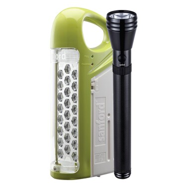 Sanford 24-LED Rechargeable Emergency Light With Flashlight Multicolour