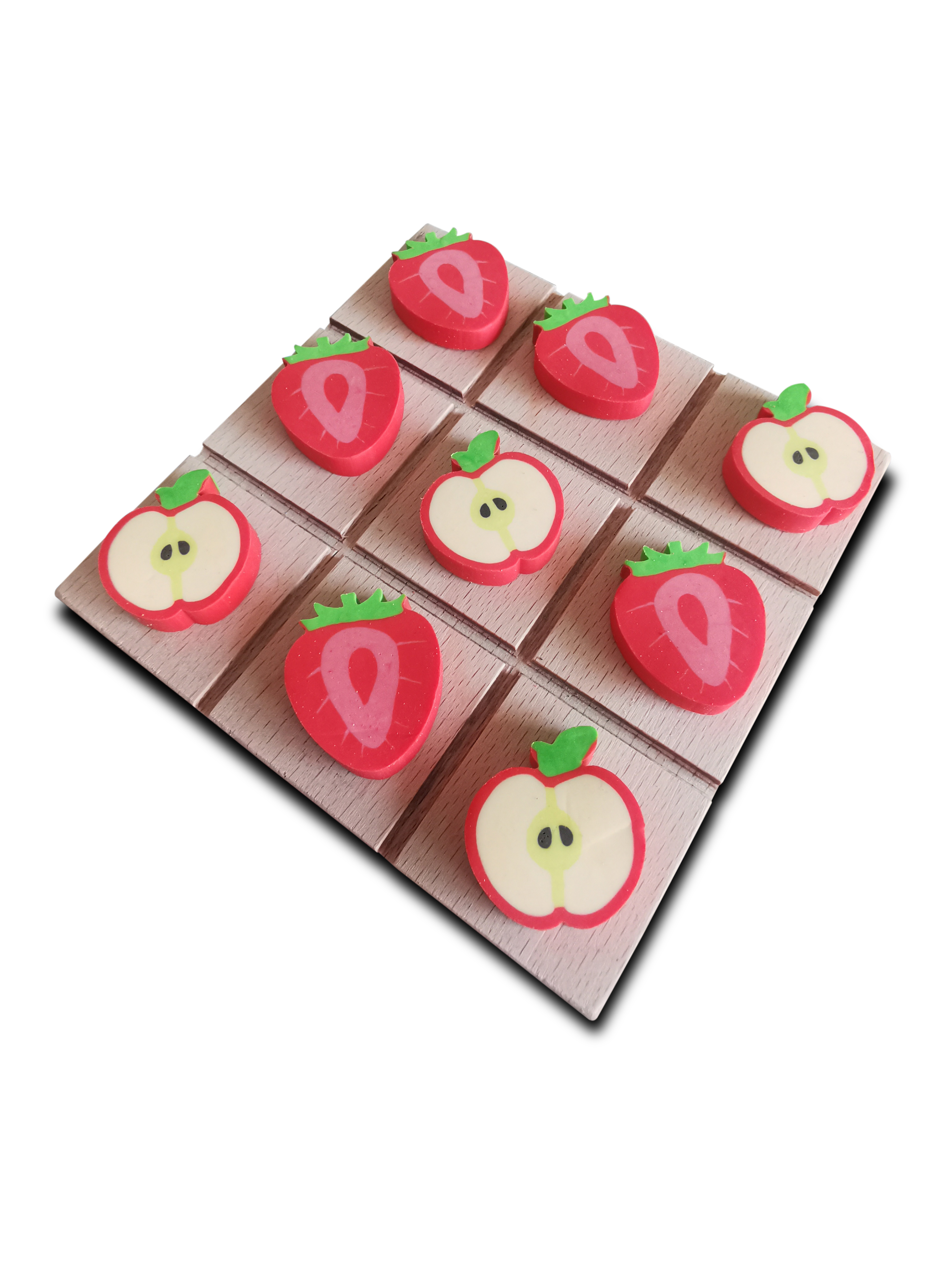 Colorful Creative Design Beautiful Fruits Matching Tic Tac Toe Game