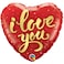 I Love You Gold Script 18in Foil Bln Hrt Shp