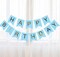 AMFIN&reg; (8 inch) Happy Birthday Banner Bunting Flag / Banner for Birthday Party / Birthday Decoration Material - Sky Blue