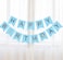 AMFIN&reg; (8 inch) Happy Birthday Banner Bunting Flag / Banner for Birthday Party / Birthday Decoration Material - Sky Blue
