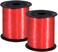 Party Time 2 Rolls 500 Yards Red Crimped Curling Balloon String Roll Balloon Ribbon for DIY Party Decoration Wedding, Baby Shower, Birthday Decoration, Gift Packaging - Party Supplies
