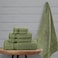 Comfy 550 GSM Set of 6 100% Cotton Towel Set - Green