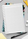 Lowha Spiral Notebook With 60 Sheets And Hard Paper Covers With Paint Brush Style Design, For Jotting Notes And Reminders, For Work, University, School