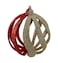 Christmas Designer Baubles Gold/Red 6cm 6Pcs/Box