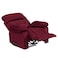 In House Velvet Rocking Recliner Chair - Burgundy - NZ60