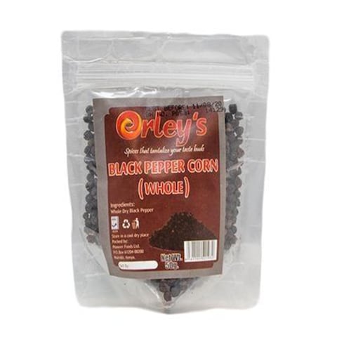 Orley&#39;s Whole Black Pepper Corn 50g