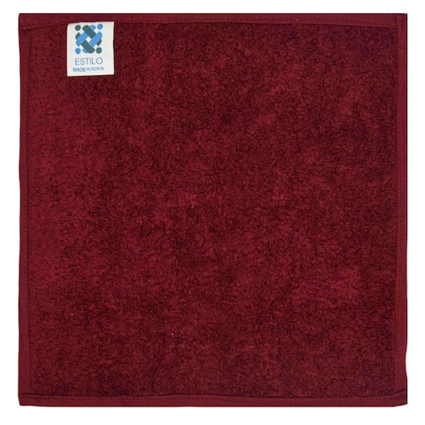 Estilo Face Towel Plain Maroon
