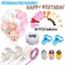 Balloon Pump,132 PCS Electric Balloon Blower 110V 600W Portable Dual Nozzles Electric Balloon Air Pump Electric Balloon Inflator with 90 PCS Balloons, Tying Tools, 20 Flower Clips, Tape Strip, Colored Ribbon and Dot Glues for Party Decoration