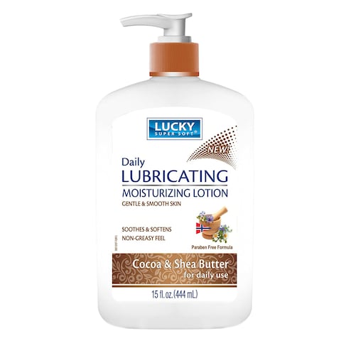 Lucky Super Soft Daily Lubricating Cocoa And Shea Butter Moisturizing Lotion 444ml