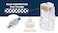 CAT6 EZ-RJ45 Modular RJ45 Connectors - 100 Pack Open type connectors