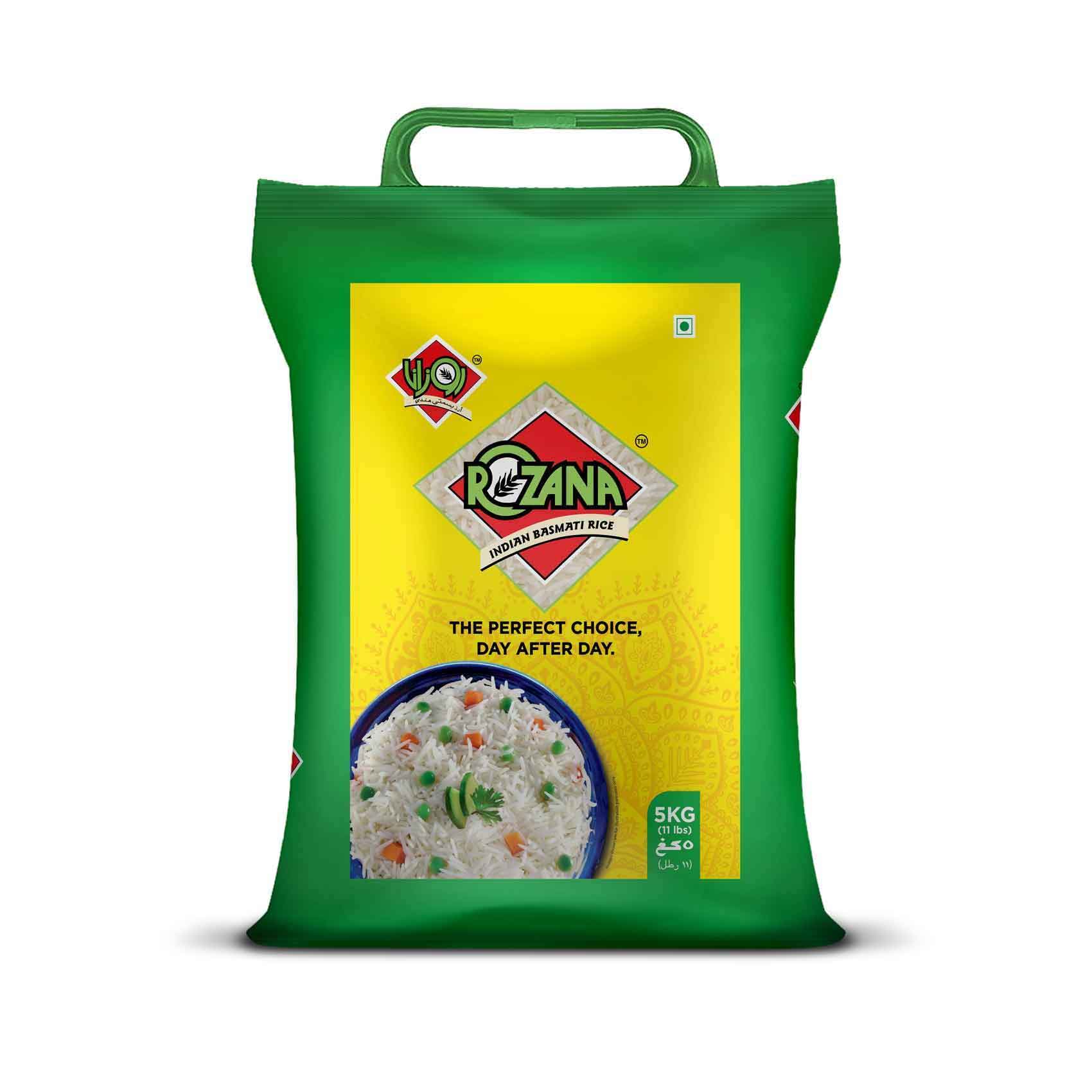 Buy Rozana Indian Basmati Rice 5Kg Online | Carrefour Qatar