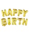 Generic 13-Piece Happy Birthday Letters Hanging Foil Balloon Set 16inch