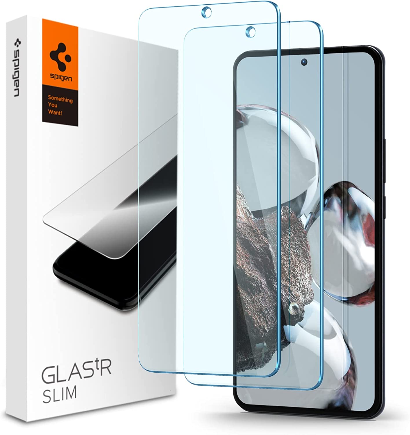 Spigen GLAStR Slim [2 Pack] designed for for Xiaomi 12T and Xiaomi 12T PRO Screen Protector Premium Tempered Glass - [Case Friendly- 2 Pack]