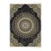 In House Soft Velvet Turkish Rectangular Door &amp; Bath Mat - Gold &amp; Black - 60x40cm