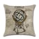 Rishahome Sailor Globe Printed Cushion Cover, 45x45 cm