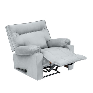 إن هاوس كرسي استرخاء هزاز منجد بالمخمل - رمادي - NZ10