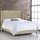 In House Roma Velvet Bed Frame - Queen - 200x140 cm - Ivory
