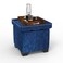 Eccentric Stool Cum End Table with Storage Blue