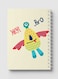 Lowha Spiral Notebook With 60 Sheets And Hard Paper Covers With Hey Bro Monster Design, For Jotting Notes And Reminders, For Work, University, School
