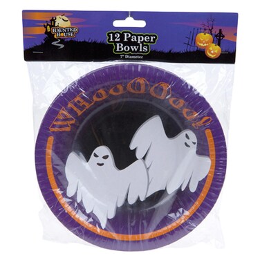 Haunted House Halloween Party Featuring Ghost Paper Bowl 12 Pieces