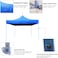 GO2CAMPS Gazebo 3x3 M-Camping Tent Canopy Pop Up Instant Shelter Sun Protection Shade for Outdoor Camping Picnics Beach Garden Sports Party-(Blue)