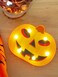 Halloween Pumpkin Orange with LED Lights 19.7x16.2cm