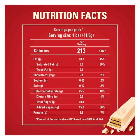 Nestle Kit kat Four Fingers White Chocolate Bar 41.5g