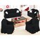 4-Piece Sofa Cover Set Seven Seater Black Free Size