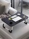 Doreen laptop deskFolding Bed Table Laptop Desk with iPad and Cup Holder Adjustable Lap Tray Notebook Stand foldable watch moveiies -Black