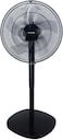 Khind SF1663H Pedestal Stand Fan, 2-In-1 Convertible Cum Table Fan, 5 Leaf Blade, 3 Speed Push Button With Adjustable Vertical Head For Perfect Temperature, Black, 16-Inch
