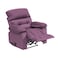 In House Velvet Rocking Recliner Chair - Light Purple - NZ60