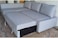 Karnak Convertible Sofa Cum Bed L-Shape Corner Sofa Plus Diwan Bed With Storage Box &amp; Cushion For Living Room, Home, Office, Apartment, Studio Room Size 215x150x75 Centimeters Ksb220