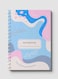 Lowha Spiral Notebook With 60 Sheets And Hard Paper Covers With Contemporary Abstract Design, For Jotting Notes And Reminders, For Work, University, School