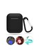 Generic - Silicone Anti-Dust Protective Case With Carabiner For AirPod Black