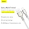 Baseus USB to Lightning-Fast Charging Data Transfer Cable Cafule Series Braided Nylon 2.4A 1m White