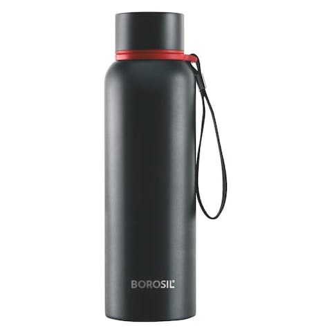 Borosil Hydra Trek Vacuum Insulated Bottle Black 850ml