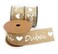 Jute Burlap Ribbon Beige and White with Heart Dubai Print 5M Roll