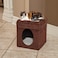 Midwest Homes For Pets 137-BR "The Original" Curious Cat Cube, Cat House/Cat Condo In Brown Faux Suede &amp; Synthetic Sheepskin