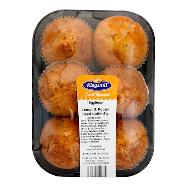 Sweet Moment Lemon &amp; Poppy Muffin 6&#39;s 300g
