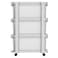 Cosmoplast Ceramic 3 Tiers Multipurpose Storage Cabinet With Wheels Grey